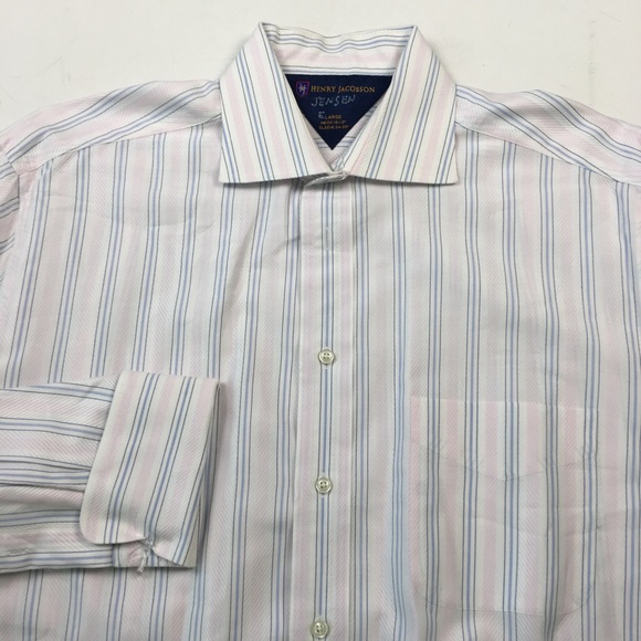 henry jacobson Other - Henry Jacobson Mens Stripe Dress Shirt L B6409